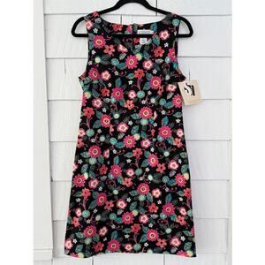CDC Women's 8 Floral A-Line Dress Bloomcore Festive Artsy Charming Spring Modest